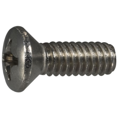 Midwest Fastener 1/4"-20 x 3/4 in Phillips Oval Machine Screw, Plain 18-8 Stainless Steel, 100 PK 05031